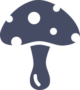 Mantar. Web simgesi basit illüstrasyon