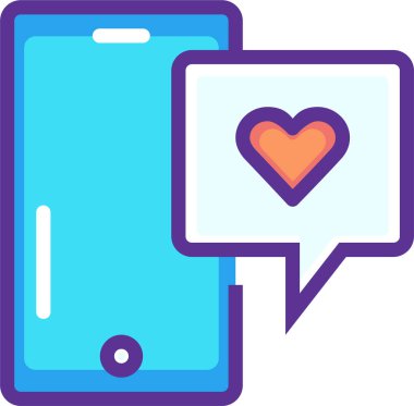 Aşk mesajları, sevgililer günü konsepti, basit çizim tasarımı 