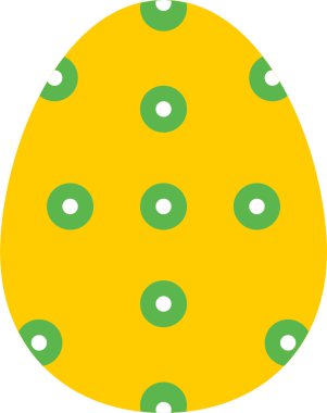 Paskalya yumurtası simgesi, basit illüstrasyon tasarımı 