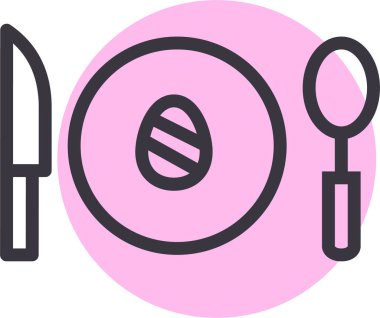 Tabak simgesinde paskal yumurtası, basit illüstrasyon tasarımı 