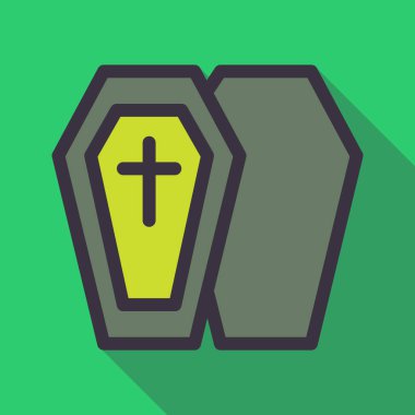 Bir haçla izole edilmiş bir cadılar bayramı simgesi