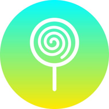 Lolipop vektör simgesi. Grafik ve web tasarımı için beyaz arkaplanda izole edilmiş resimler.