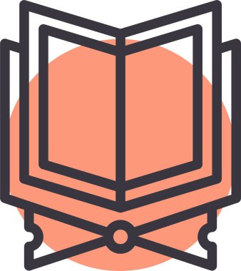 Kitap. Web simgesi basit tasarım