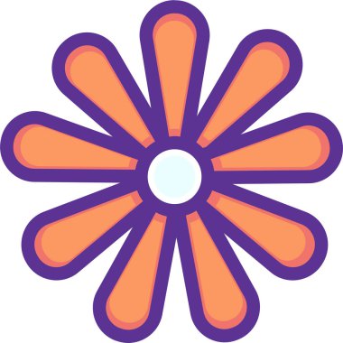 Çiçek. Web simgesi basit illüstrasyon