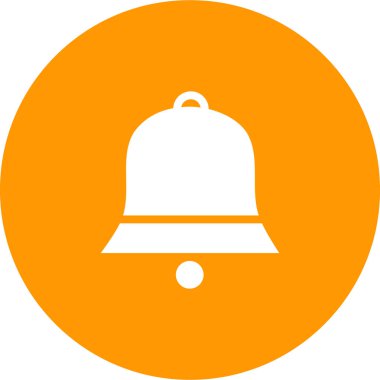 Çan simgesi vektörü web ve mobil uygulama tasarımınız için beyaz arkaplanda izole edildi, uyarı logosu kavramı