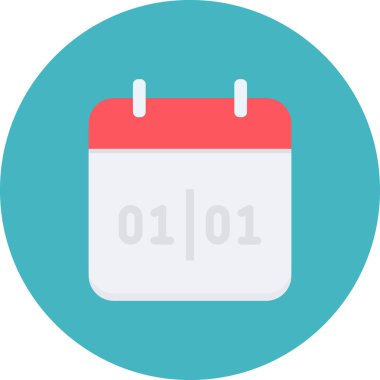 Ocak takvimi, yeni yıl konsepti, basit tasarım