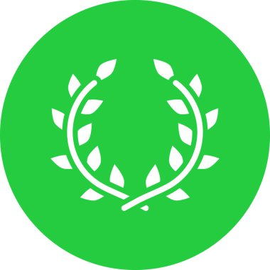 Yeşil ve beyaz kare simgesinin vektör illüstrasyonu