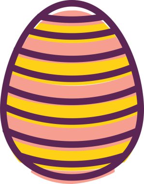 Paskalya yumurtası ikonu, Paskalya konsepti, basit illüstrasyon tasarımı 