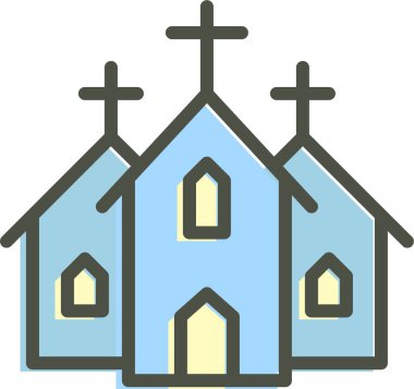 church, web icon simple illustration
