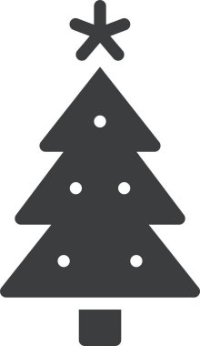 Yılbaşı ağacı. Basit resimleme