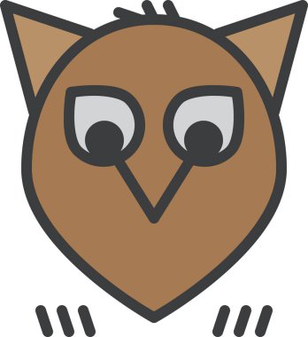 Baykuş, basit çizim tasarımı 