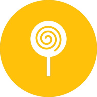 Lolipop vektör simgesi. Düz çizim. 10 saniye.