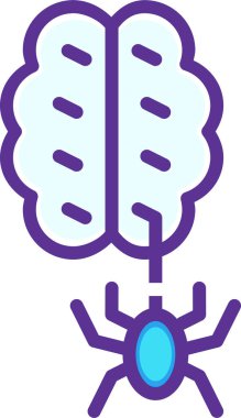 Korkunç örümcek. Cadılar Bayramı konsepti Web simgesi basit illüstrasyon