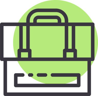 Sırt çantası. Web simgesi basit tasarım