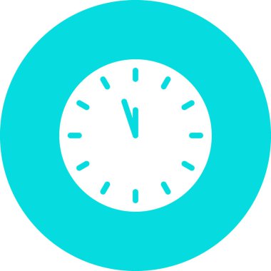 Seo modern simge saatinin vektör illüstrasyonu, yeni yıl zamanı