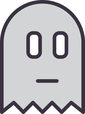 Cadılar Bayramı hayalet vektör simgesi modern basit illüstrasyon