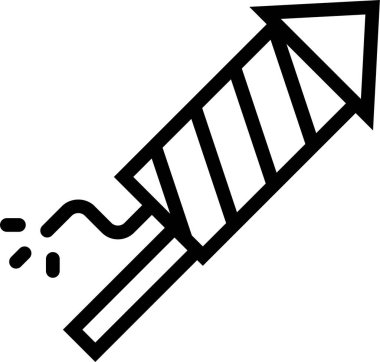 Havai fişek roketi, kutlama festivali illüstrasyonu