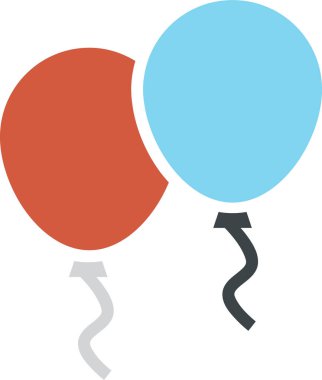 Balonların vektör çizimi, kutlama konsepti