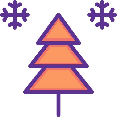 Noel ağacı simgesi vektör illüstrasyonuName