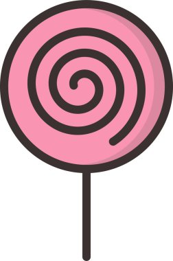 Pembe ve mor bir lolipop.