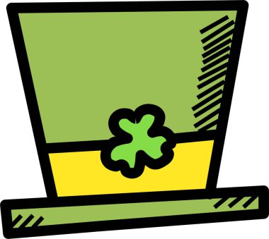 Aziz Patrick 'in şapkası, vektör çizimi.