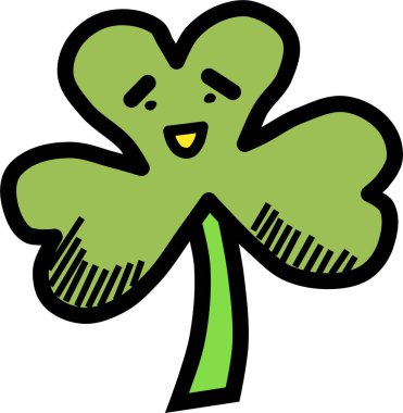 yeşil yonca, illüstrasyon, beyaz arkaplanda vektör