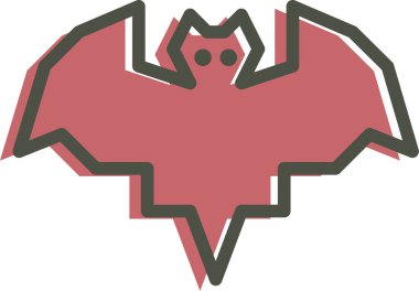 Yarasa, Cadılar Bayramı konsepti. Web simgesi basit illüstrasyon 