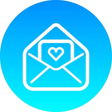  aşk mektubu simgesi, tebrik kartı, basit illüstrasyon tasarımı 