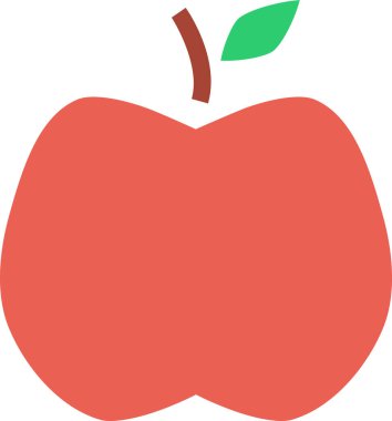 Elma. Web simgesi basit illüstrasyon