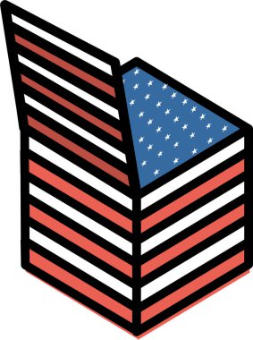 Bir Amerikan bayrağının çizimi