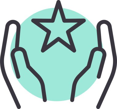 Yıldız. Web simgesi basit illüstrasyon