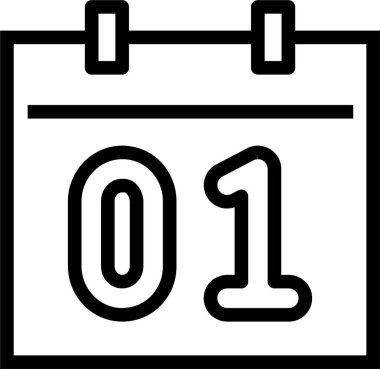 Ocak takvimi, yeni yıl konsepti, basit tasarım