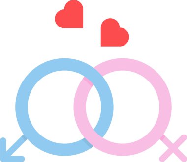 Sevgili ikonu, sevgililer günü, basit illüstrasyon tasarımı 