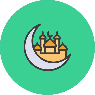 Modern Müslüman simgesinin vektör illüstrasyonu