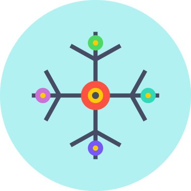 Kar tanesi, xmas konsepti, basit tasarım çizimi