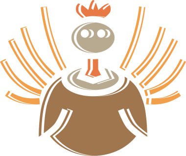 Komik hindi kuşunun vektör çizimi