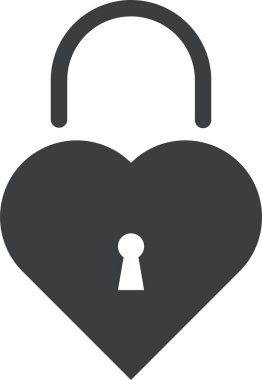 Asma kilit. Web simgesi basit tasarım