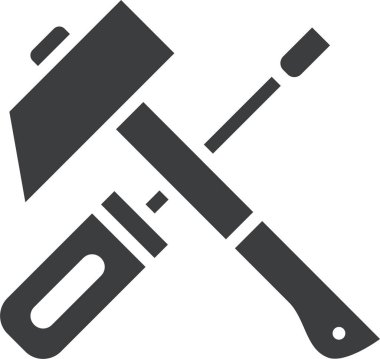 Çekiç ve tornavida vektörü basit gösterim