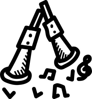 cartoon illustration of a flute