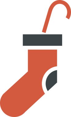 Yılbaşı çorabı. Basit resimleme