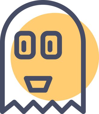 Cadılar Bayramı hayalet vektör simgesi modern basit illüstrasyon