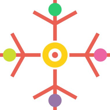 Kar tanesi, xmas konsepti, basit tasarım çizimi