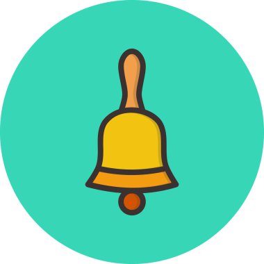 Çan ikonu. Web için yıldız vektör simgelerinin basit illüstrasyonu