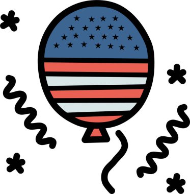 Balonların vektör çizimi, kutlama konsepti