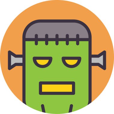 Frankenstein örümceği. Cadılar Bayramı konsepti Web simgesi basit illüstrasyon