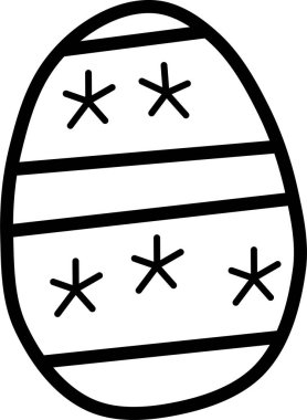 Paskalya yumurtası ikonu, Paskalya konsepti, basit illüstrasyon tasarımı 