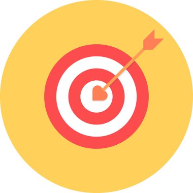 hedef düz vektör simgesi