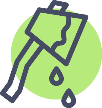 Kan damlaları ikonlu balta. düz çizim tasarımı