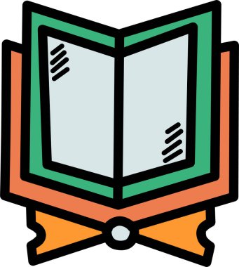 Kitap. Web simgesi basit illüstrasyon