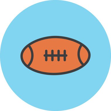 Bir ragbi topunun vektör çizimi